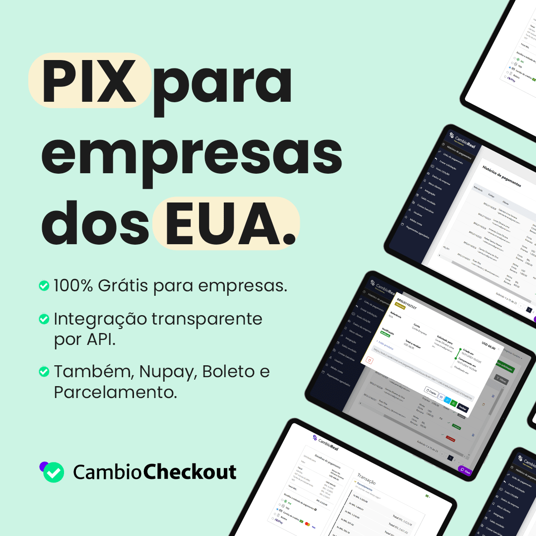 Pix para empresas dos EUA.