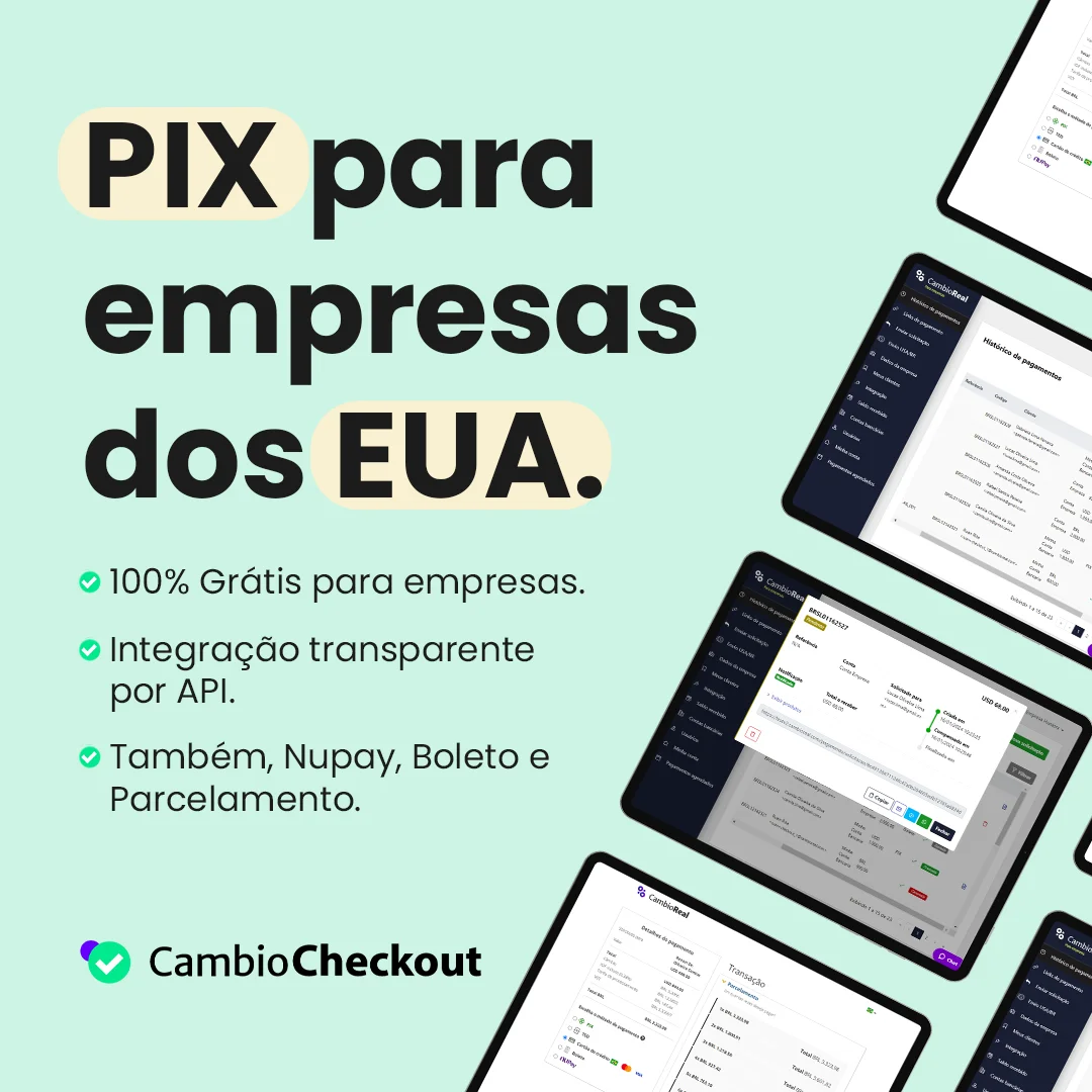 Pix para empresas dos EUA.